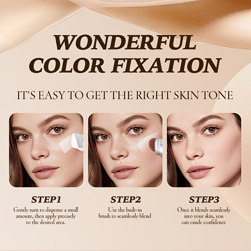 Thermal-Color Temperature Gradient Double-Ended Concealer Foundation Stick for Flawless Coverage And Natural Look with Dual Functionality