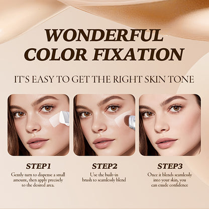 Double-Ended Concealer Foundation Stick – Thermal Colour-Adapting Formula, Flawless Coverage & Natural Finish – 2-in-1 Concealer & Foundation for All Skin Tones – Ivory, Natural & Beige