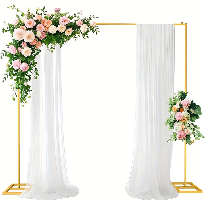 6.6ft/2m Square Balloon Arch Frame & Photo Booth Backdrop - Heavy-Duty Portable Metal Arch for Balloons, Easy Assembly for Weddings, Birthdays, Showers, Halloween, Christmas Parties - Sturdy Frame for Decorations Suitable for Events