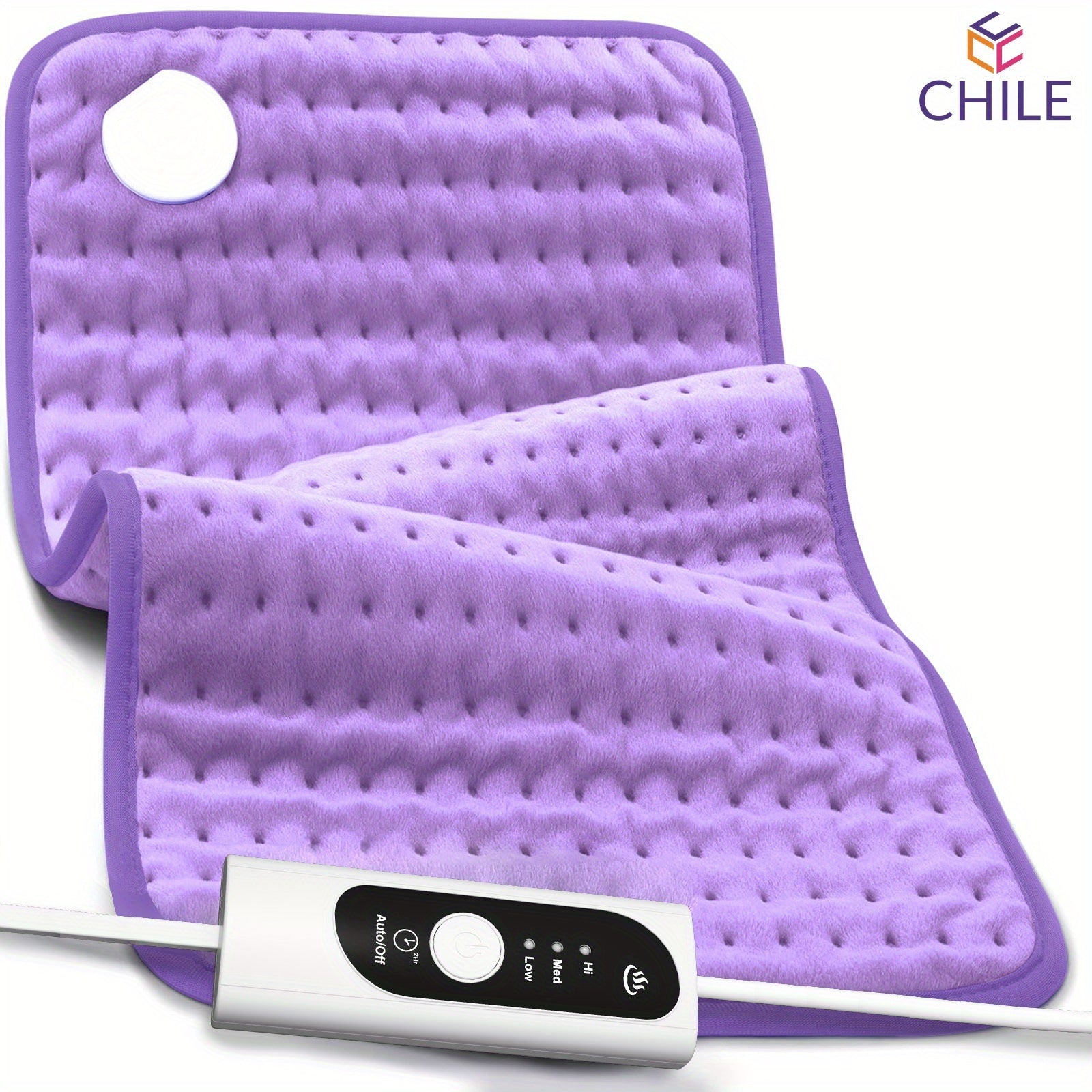 Electric Heating Pad for Neck Shoulders & Back – 6 Heat Settings, 4 Timers, Auto Shut-Off, Weighted Option, Soft Washable Cover, Pain Relief Gift for Women Men