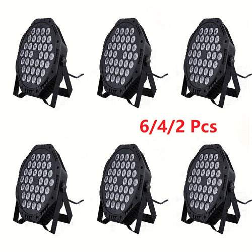 DJ Par Stage Lights 36 LED – Sound Activated, Remote & DMX Control, Uplights for Disco Dance Wedding Club Birthday Christmas Party, 2/4/6 Pack (Flower Dance)