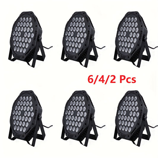 6/4/2 Pack, Flower Dance 36LEDs New Designed Stage Lights DJ Par Light Party Lights Uplights with Sound Activated Remote DMX Control for Disco Dance Wedding Club Christmas New Year Birthday Music Party Stage Lighting