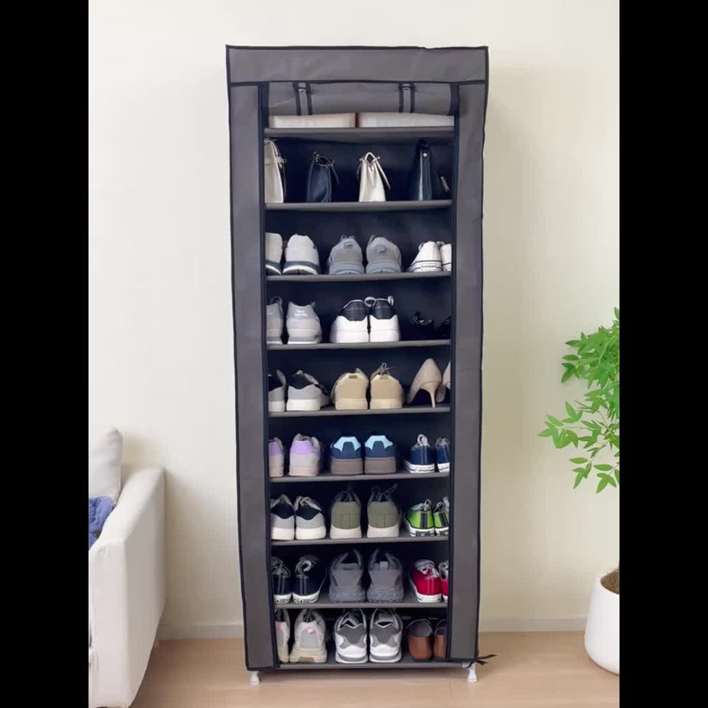 Pack within Pack, Storage Bag 3/9 Layers Large Capacity Shoe Storage Cabinet Easy to Assemble Dustproof Shoe Storage Cabinet Suitable for Home Door Bedroom Dormitory Shoes and Miscellaneous Items