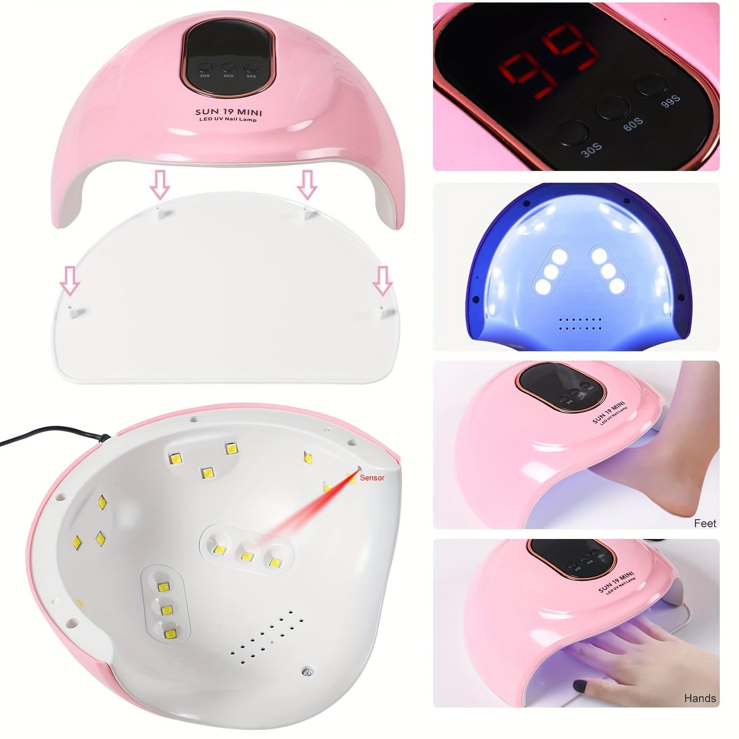 Acrylic Nail Kit with Drill & UV Light - Complete Professional Nail Starter Set for Beginners, Full Acrylic Nail Kit with Everything Included - Home Nail Art & Nail Extension Supplies