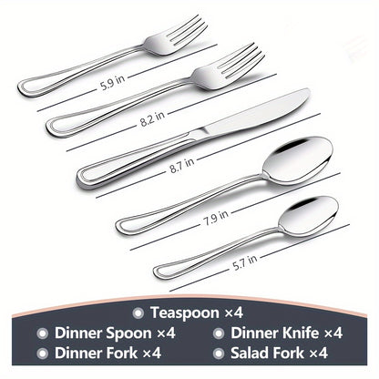 Stainless Steel Cutlery Set Multi-Size 20-120pcs – Mirror Polished Flatware for Home Kitchen Restaurant Hotel, Dishwasher Safe, Perfect for Weddings & Gifts