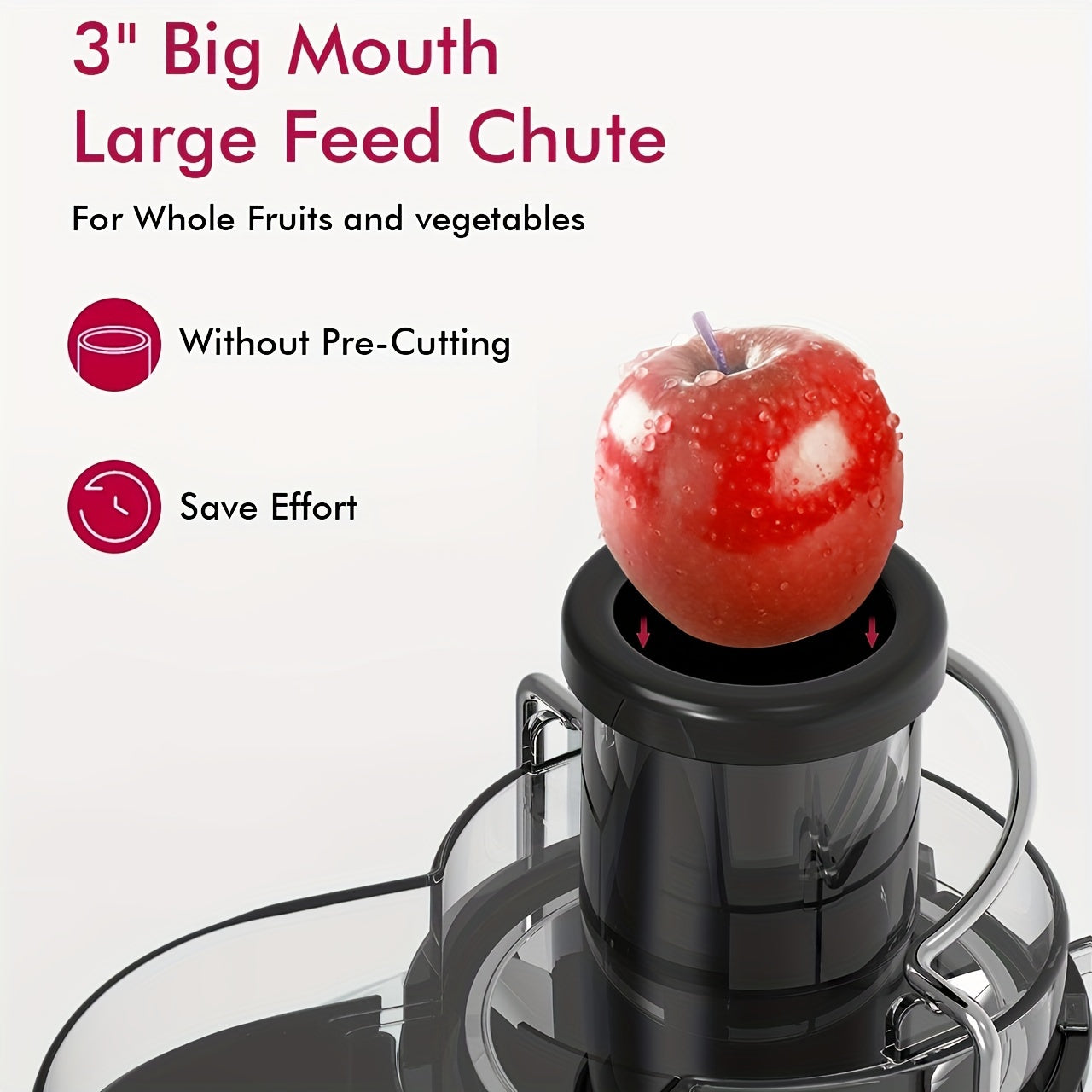 SiFENE Small Stainless Steel Centrifugal Juicer Machine for Fresh Fruit & Vegetable Juices - Easy-Clean, Home Kitchen Essential for Healthy Diets & Fitness Lifestyles, - Perfect for Juices, Sorbet, Milk Shakes, Ice Slushies, and Smoothies, Gray.