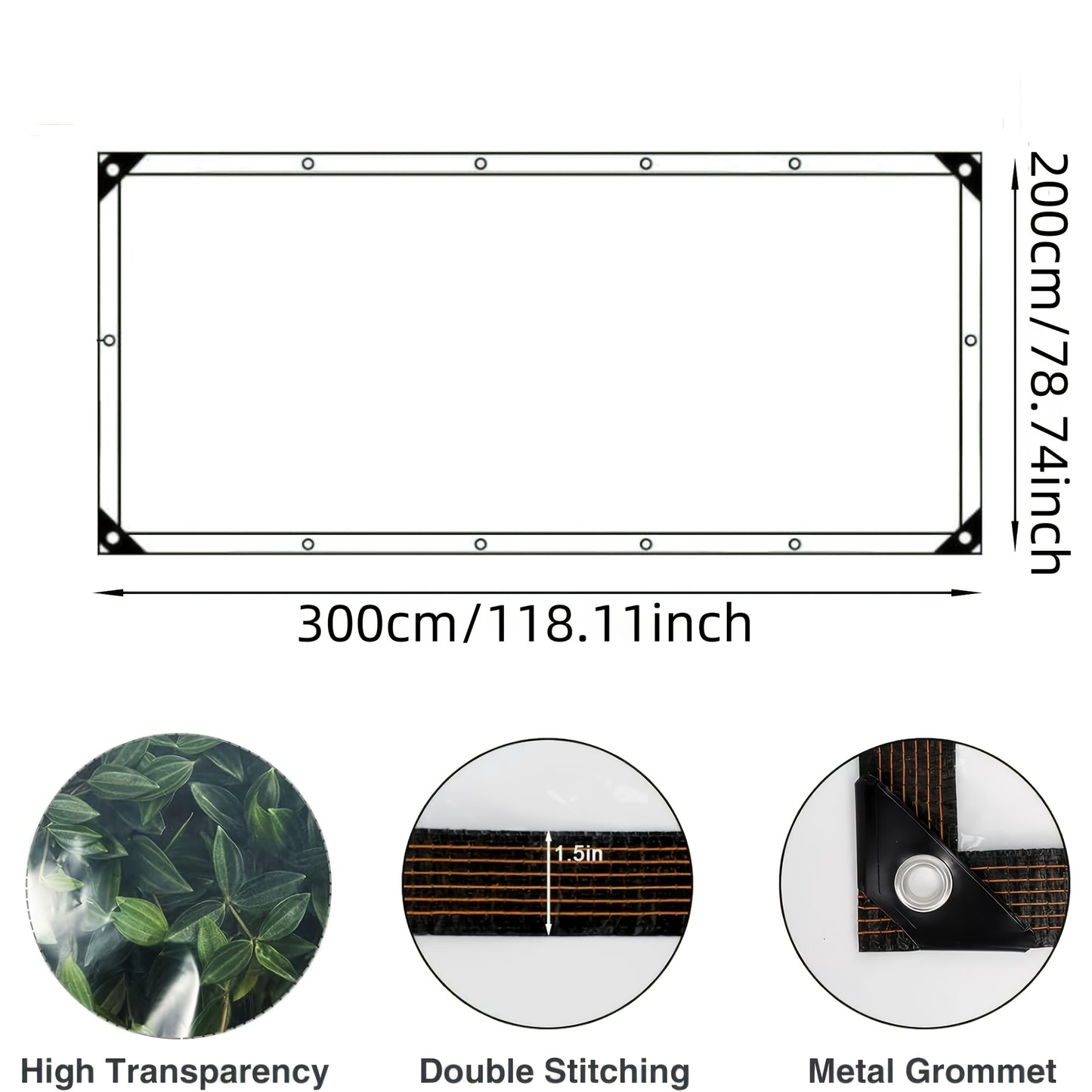 Thickened Waterproof Tarp with Sealing Ring & Buckle Clips – Heavy Duty Rain Cover for Garden, Patio, Vehicle, Construction, Camping & Chicken Coop – Available in 6.5x10 ft or 6.5x13 ft Outdoor Sunshade Tarp