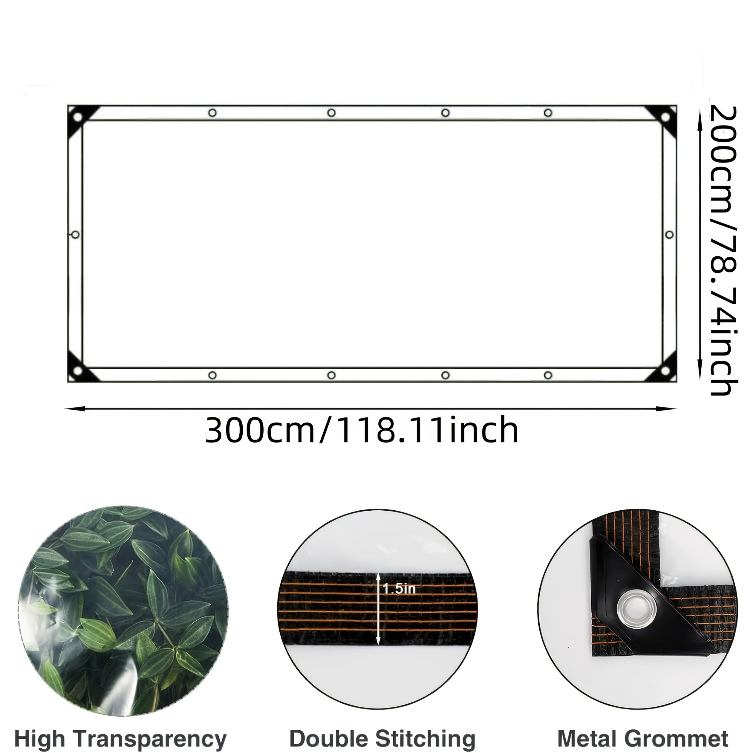 Waterproof Tarp with Sealing Ring - Ideal for Outdoor Garden Protection Against Rain, Waterproof Tarp with Buckle - Perfectly Suited for Construction Areas, Factories, Vehicles, Porches, Patios, Chicken Coops, And Outdoor Camping Sunshades
