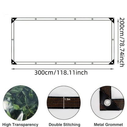 Thickened Waterproof Tarp with Sealing Ring & Buckle Clips – Heavy Duty Rain Cover for Garden, Patio, Vehicle, Construction, Camping & Chicken Coop – Available in 6.5x10 ft or 6.5x13 ft Outdoor Sunshade Tarp