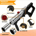Powerful Propane Torch Gun, Flamethrower with Adjustable Flame, Blow Torch for Campfire, Fire Pit Starter, BBQ, Weed Killing, Fun Gift (Propane Tank Not Included)