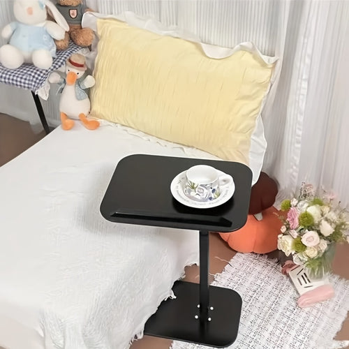 C-Shaped Adjustable Foldable Side Table with Height Adjustment & 360° Rotation – Mobile Sofa End Table for Bedroom Living Room Office