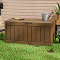 Homall 82 Gallon Outdoor Storage in Resin Deck Box 45.66In Width Lockable Deck Box, Black, Box, Cabinet, Rack for Outdoor Storage, Box, Cabinet, Rack for Outdoor Storage