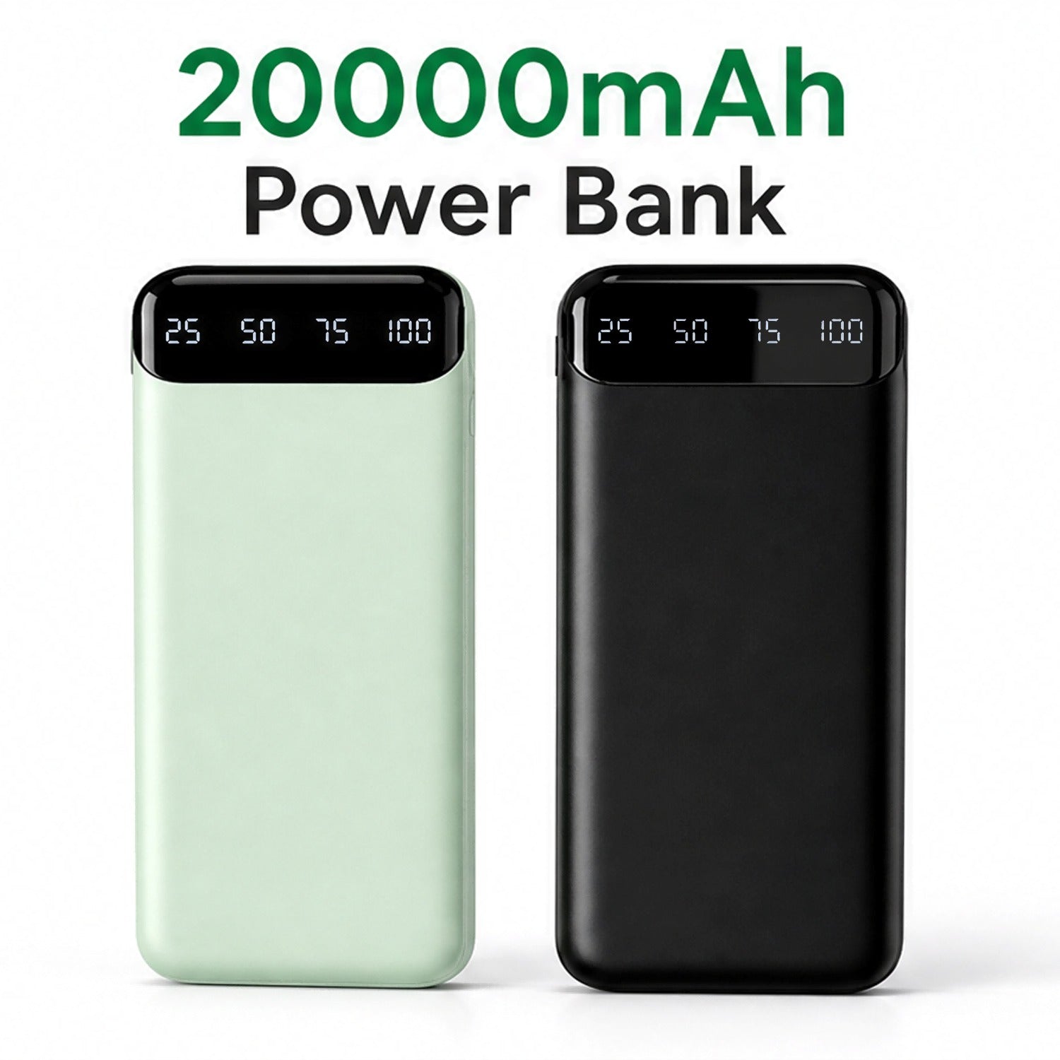 20000mAh Power Bank Fast Charging, LED Display, Type-C & USB-A, Emergency Backup Battery Pack for iPhone & Android – Safe Lithium, Outdoor Travel Gift