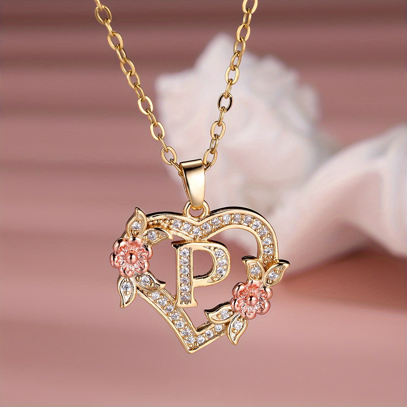S925 Sterling Silver Heart Pendant Initial Letter Necklace for Women – Moissanite Sparkling, Personalized A-Z Name Jewelry, Birthday & Holiday Gift