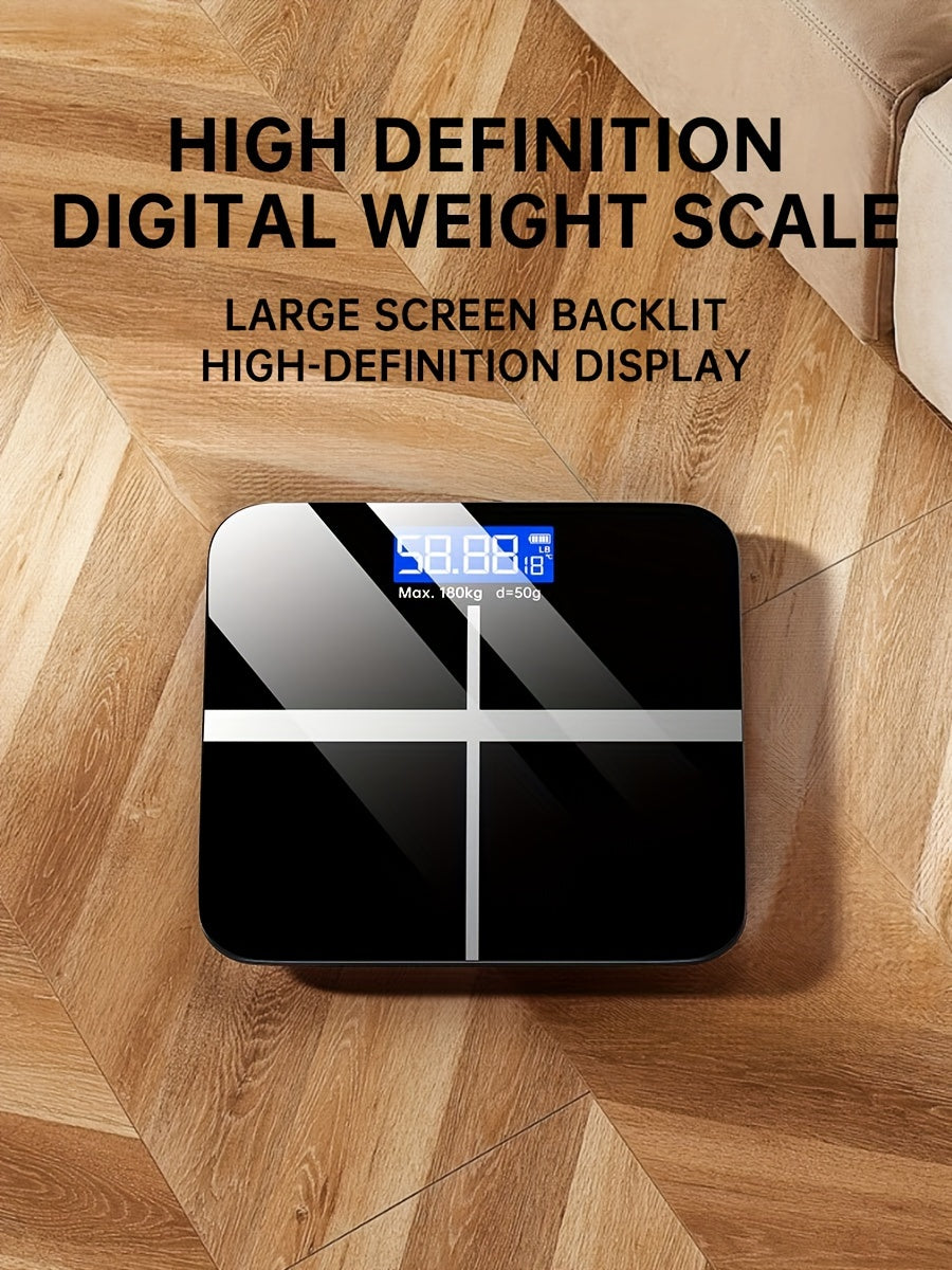 396-Pound Weight Scale, Electronic Scale, Bathroom Scale, Personal Scale, High-Precision Weight Scale, with LCD High-Definition Display And Temperature Display (Switchable KG/LB Units) Large Platform, Durable And Safe, Random Color, Random Pattern