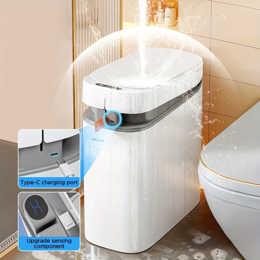 1pc/2pcs Touchless Smart Trash Can with Quiet Close Lid, Motion Sensor, And Exhaust Fan for Automatic Bag Expanding, Rechargeable Waste Bin for Kitchen, Office, Bedroom, Living Room, 0.3S Automatic Open Garbage Bin with 90/180 Trash Bags, Ideal Gift