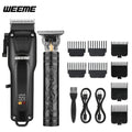WEEME Men's Grooming Kit 1/2/3/4pcs Set, Golden Balck Hair Clippers, USB Rechargeable, 8 Guide Combs, Trimmer And Shaver, with Cleaning Brushes And Comb, Perfect Father's Day Gift for Men.