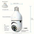 2pcs Ease Life APP-Light Bulb 5GHz Security Cameras Indoor Outdoor Wireless WiFi Camera, 360 Degree, E27 Light Socket Screw In Security Cameras For Home Security Safe Cam Light Bulb Cameras, 1296P, Full Color Night Vision, Motion Detection