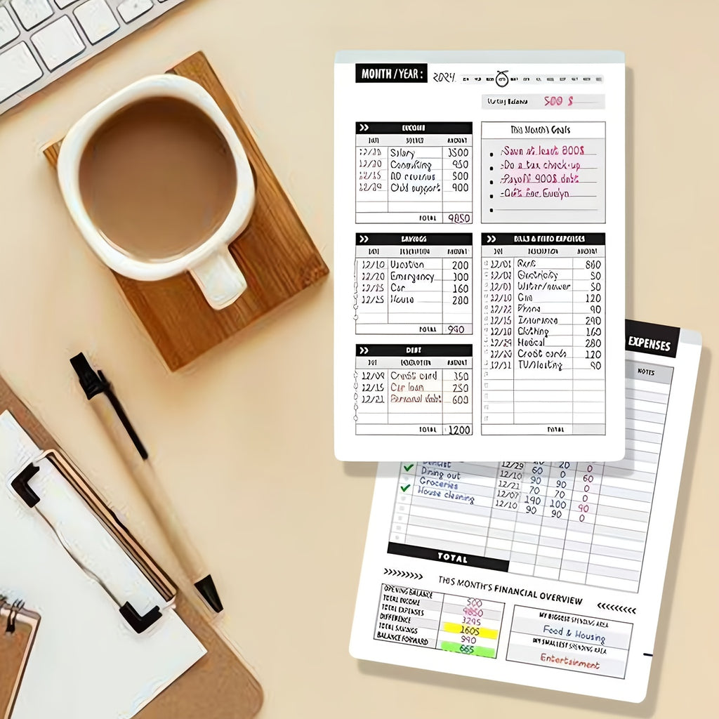 A 48-Month Financial Bill Payment Planner: A Monthly Tracker for Household Expenses And a Financial Planning Organizer, Serving As a Four-Year Guide for Managing Household Budgets, Made of Paper