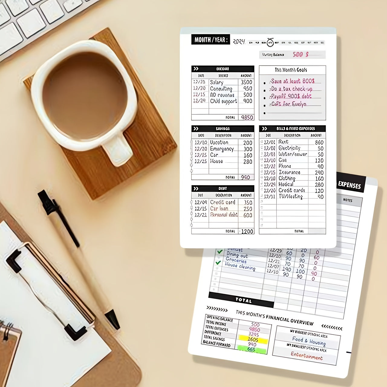 48-Month Bill Payment Planner & Financial Organizer – Monthly Household Budget Tracker, 4-Year Expense Log Book, Paper Notebook for Home Finance Management