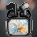 New TWS Screen Display Wireless Active ANC Noise Cancelling Earbuds, Long Battery Life, HiFi Stereo Sound, Microphone, Touch Control, Type-C Charging Case, Suitable for Music/Gaming/Sports Fitness Multi-Scene Applications, Apple/Android/Tablet/Earbud