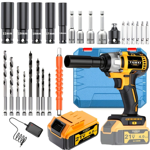21V Brushless Cordless Impact Wrench with Lithium Battery & Quick Charger – High-Torque Brushless Motor for Home, Auto & DIY Repair, Multiple Bundle Options | Canada