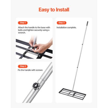 VEVOR Lawn Leveling Rake Q235 Carbon Steel – 10x30/36/48in Blade, 83.9in Adjustable Handle, 180° Rotating, 11.9 lbs, Leveling Tool for Yard Lawn Golf Course Farm Garden | Canada