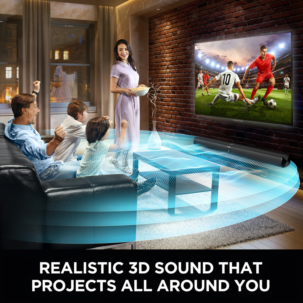 Sound Bars For TV, Smart TV SoundBar Wireless Speaker, Wired & Wireless Sound Bar, Separable Soundbars With ARC/Optical/AUX Connection 32 Inch, With Infrared Remote Control