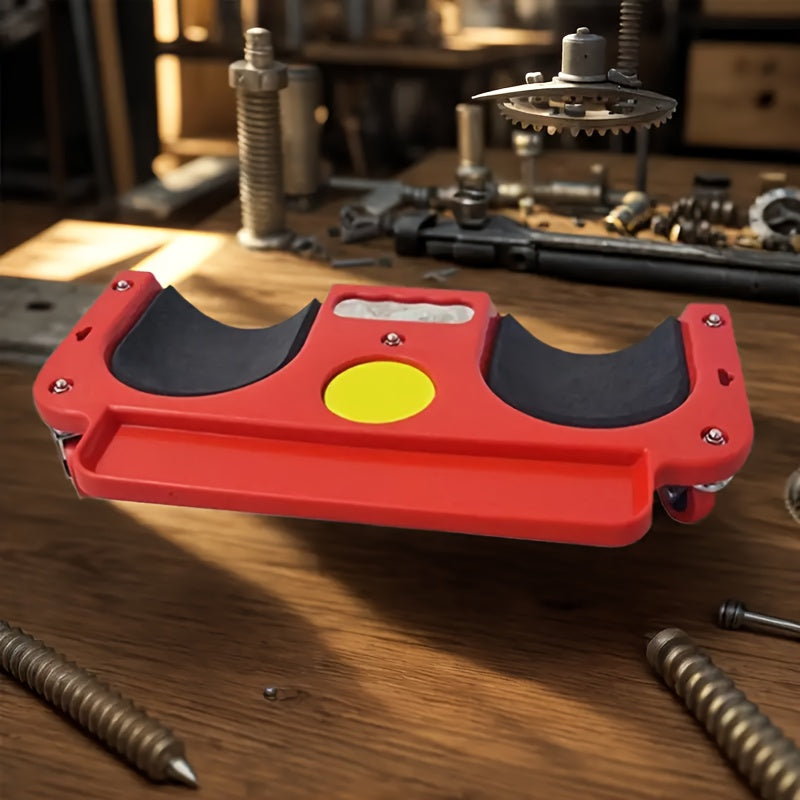 Rolling Knee Pad Platform with Wheels and Built-In Tool Tray, ABS Cushioned Kneeling Pad for Carpenters Flooring Machine Workers Car Repairs, Multi-Function Work Knee Roller