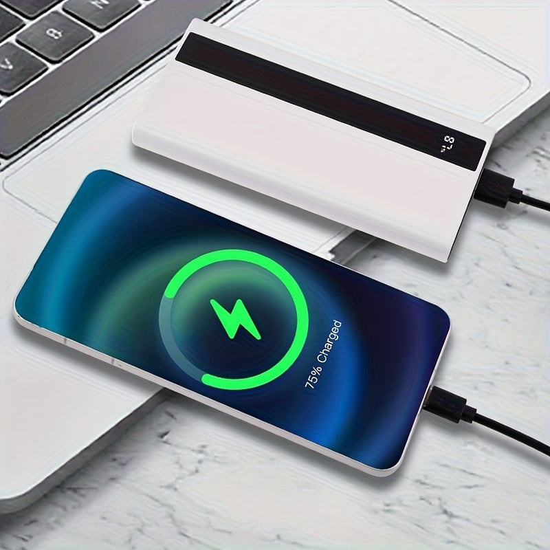 Fast Charging Power Bank 10000mAh/20000mAh with Built-in Cables, PD 20W iPhone & QC3.0/22.5W Android, USB-A/Type-C/Micro Port, LED Display – Portable Charger for Travel & Camping