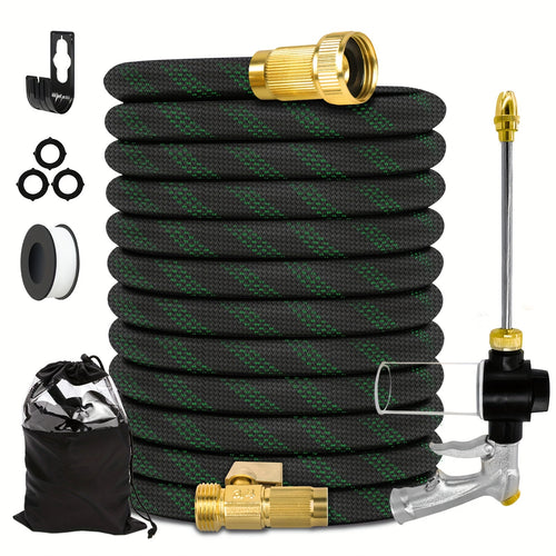 Expandable Garden Hose 50FT 100FT 150FT Flexible Tangle-Free with 10-Mode Nozzle & Leak-Proof Brass Fittings – Lightweight Watering Hose for Lawn Patio Car Wash – ShopVora CA