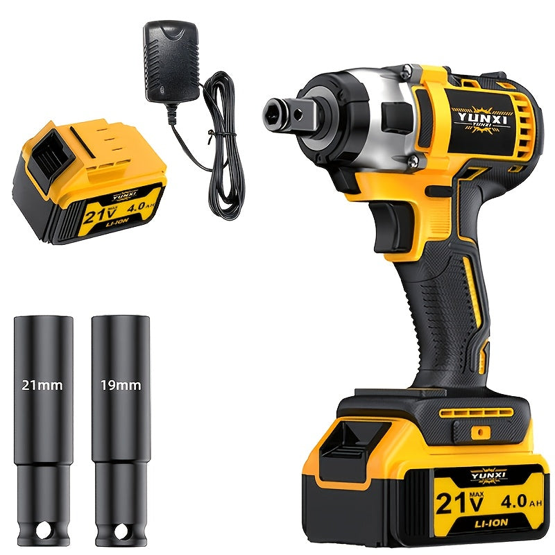 21V Brushless Cordless Impact Wrench with Lithium Battery & Quick Charger – High-Torque Brushless Motor for Home, Auto & DIY Repair, Multiple Bundle Options | Canada