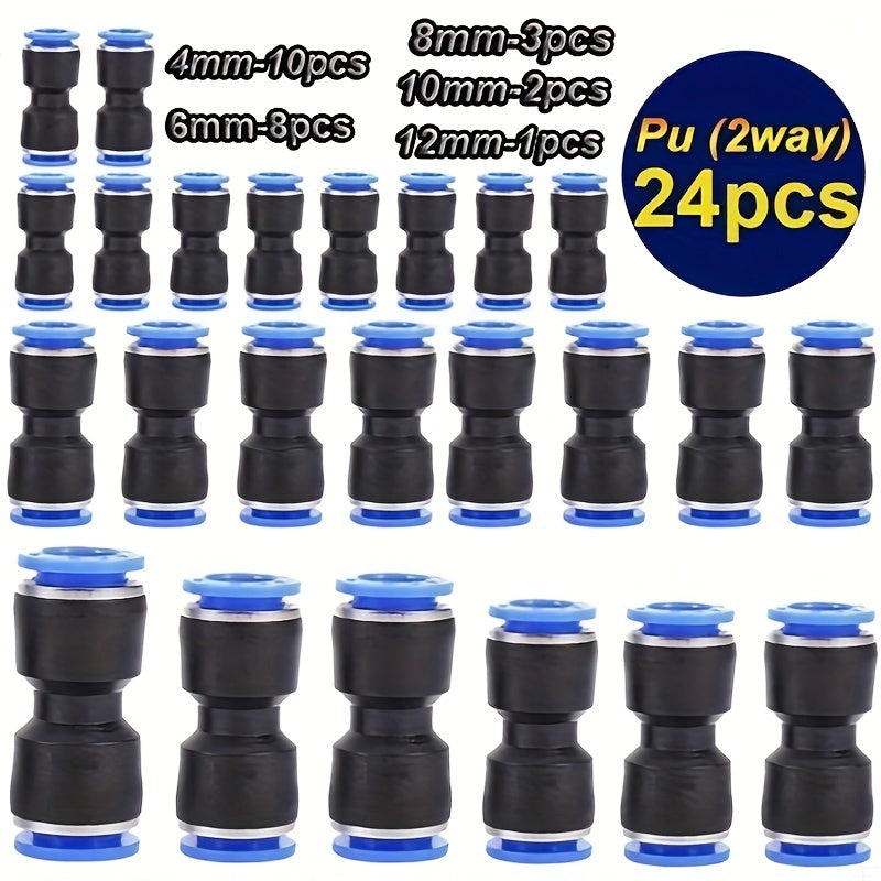 New Type of Pu4/6/8/10/12 Pneumatic Quick Connector Fittings for Air Tubing with Push-In Joints