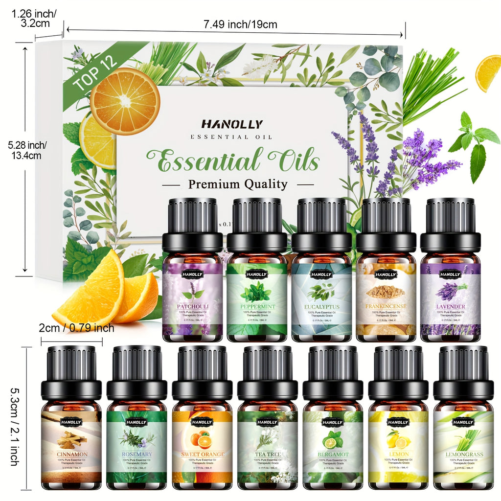 Essential Oils Set, 12pcs/26/32/48pcs Premium Essential Oil Kit for Massage - Best Father's Day Gift, Mother's Day Gift, Valentsday Day Gift, Holiday Gift for Girl, Women, Friends, Lover - Local Warehouse