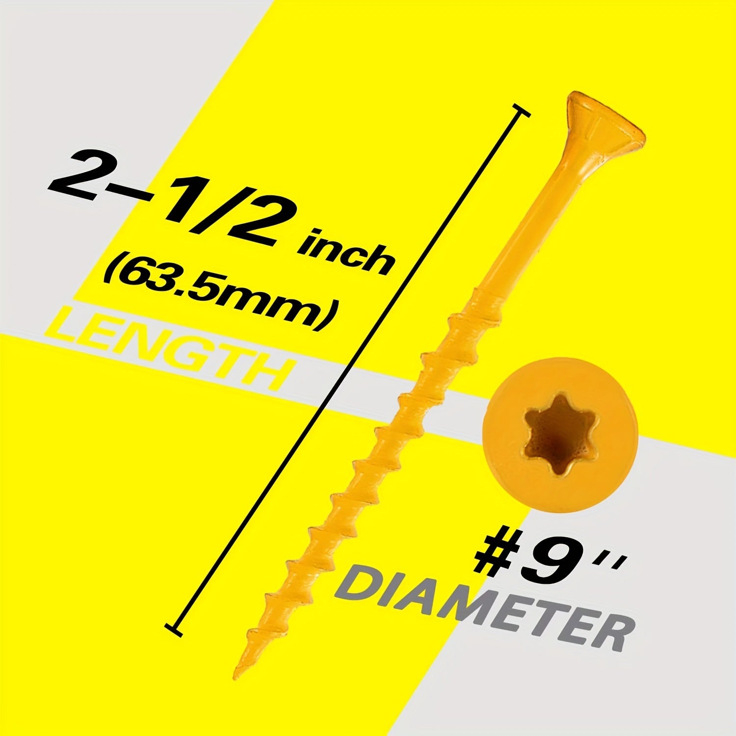 Decking Wood Screws 100-Pack – Sizes #8, #9 & #10, Rust-Resistant Epoxy Coated, Torx/Star Drive Head | Self-Drilling Outdoor Screws for Deck, Fence & Construction | ShopVora CA