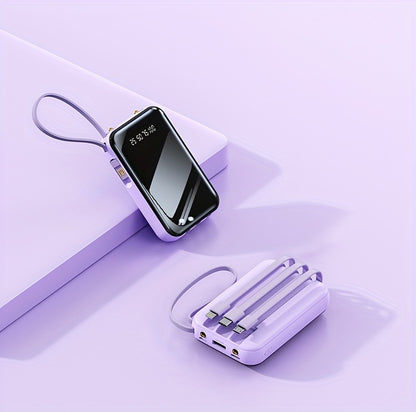 50000mAh Portable Power Bank Fast Charging - Large Capacity Battery Pack with LED Display, Built-in Multi Cables, Flashlight, Emergency Outdoor Charger for iPhone Android - Gift Idea Canada
