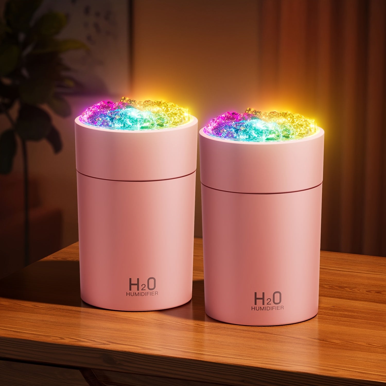 USB Portable Aromatherapy Humidifier with 7-Color LED Night Light – Cold Mist Essential Oil Diffuser for Bedroom, Office & Car, Home Decoration – Christmas Gift Idea