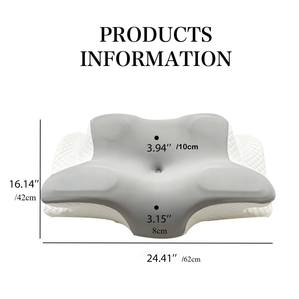 1pc Memory Foam Pillows Butterfly Shaped Relaxing Cervical Slow Rebound Neck Pillow Sleeping Orthopedic Pillow Bedding,Cervical Pillow for Neck and Shoulder, Memory Foam Neck Pillow, Upgraded Ergonomic Orthopedic Neck Support Pillow for Back Side Stomach