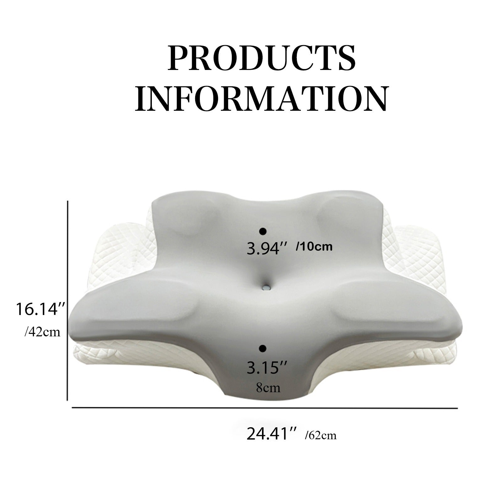 1pc Memory Foam Pillows Butterfly Shaped Relaxing Cervical Slow Rebound Neck Pillow Sleeping Orthopedic Pillow Bedding,Cervical Pillow for Neck and Shoulder, Memory Foam Neck Pillow, Upgraded Ergonomic Orthopedic Neck Support Pillow for Back Side Stomach