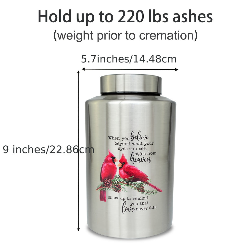 Up To 220 Lbs Large Cremation Urns For Adult Male Female Ashes, Decorative Urn For Human Ashes With Velvet Bag