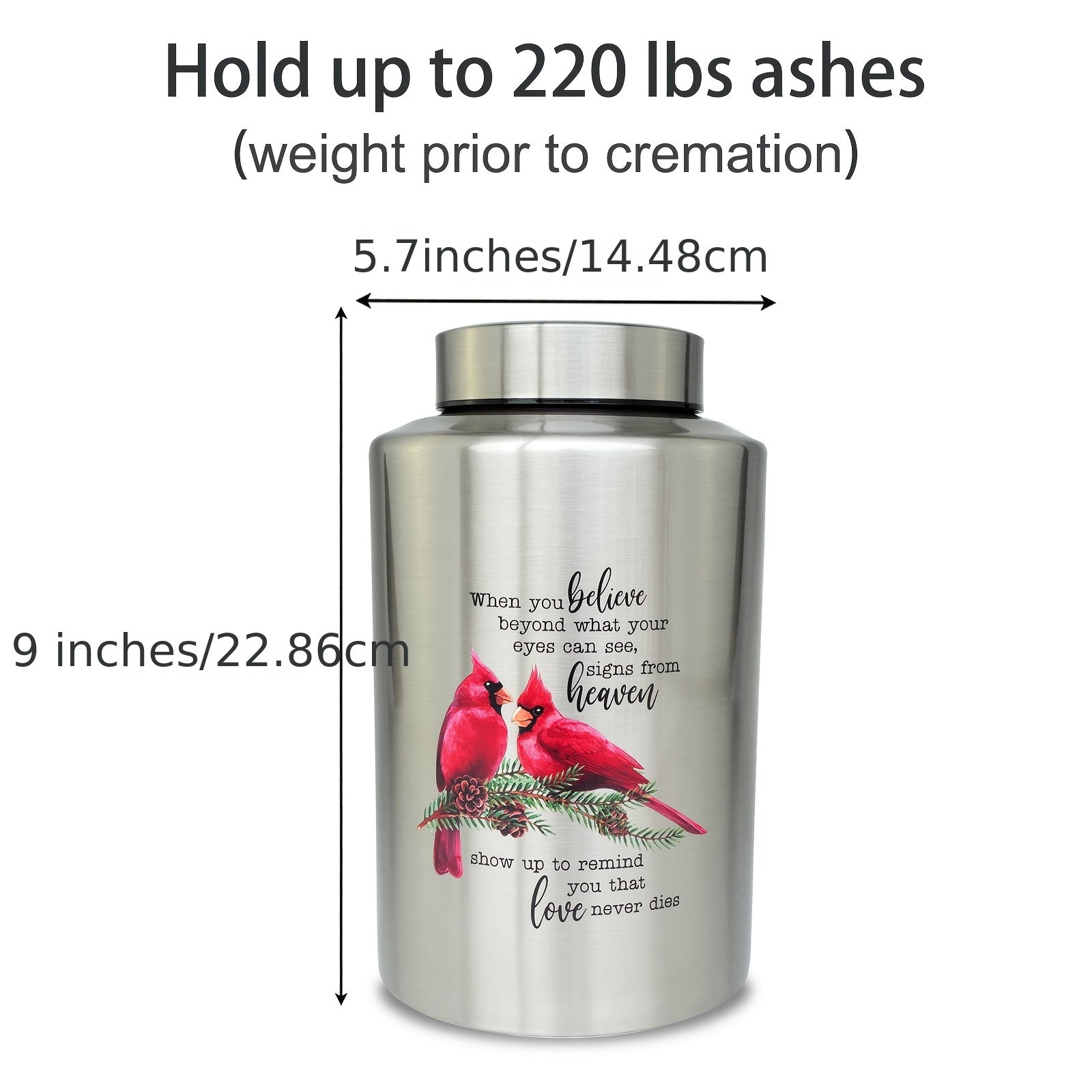 Up To 220 Lbs Large Cremation Urns For Adult Male Female Ashes, Decorative Urn For Human Ashes With Velvet Bag