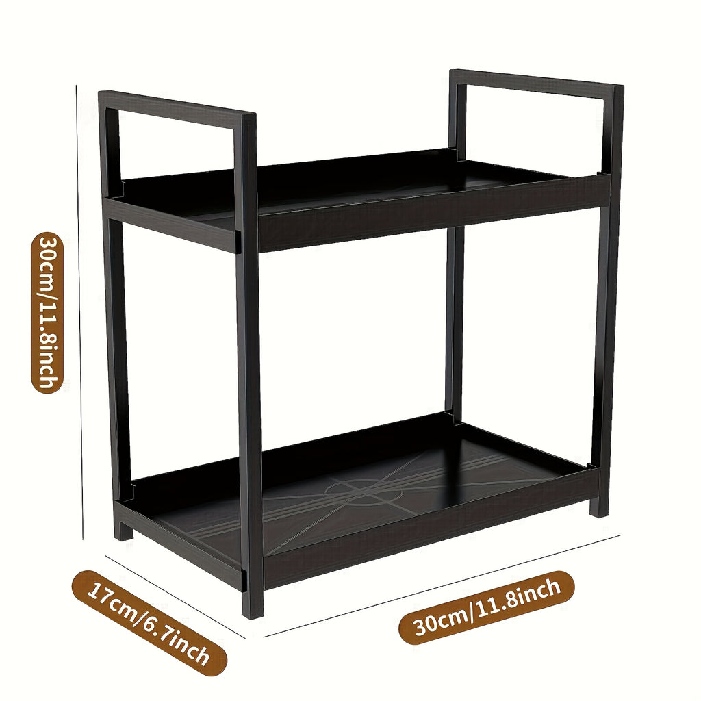 1 Two-tier Desktop Organizer/storage Unit, Suitable for Organizing Cosmetics, Skincare Products, Lipsticks, Perfumes, Jewelry, Spices, And Daily Necessities. A Practical Countertop Shelf.perfume Organizer, Bathroom Organizers And Storage
