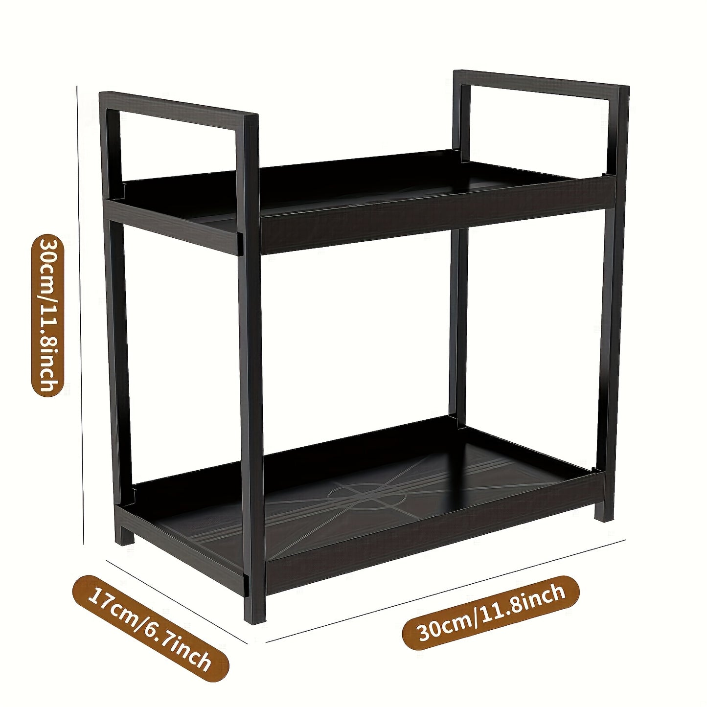 2-Tier Desktop Organizer Countertop Shelf for Cosmetics, Skincare, Perfume, Jewelry & Spices – Bathroom Vanity Organizer, Kitchen Counter Storage, Home Decor