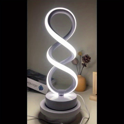 Spiral LED Table Lamp Dimmable – Modern Push Button Desk Light 10 Brightness Levels Metal Base, Bedside Lamp for Bedroom Living Room & Office, Birthday Christmas Valentine Gift, Canada