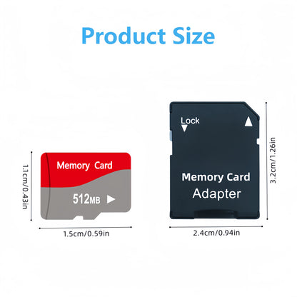 TF Flash Memory Cards 10-Pack with 2 Adapters – 128MB, 256MB & 512MB Small File Storage, High-Speed Transfer Micro SD Cards for Dash Cameras, Tablets, Smartphones & Digital Cameras – Canada