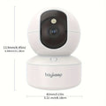 2pcs,BoyKeep 5g/2.4ghz WiFi smart camera, High-definition indoor safety monitor, special safety camera for babies and pets, 360° panoramic surveillance video, night vision, two-way calls, SD card and cloud storage