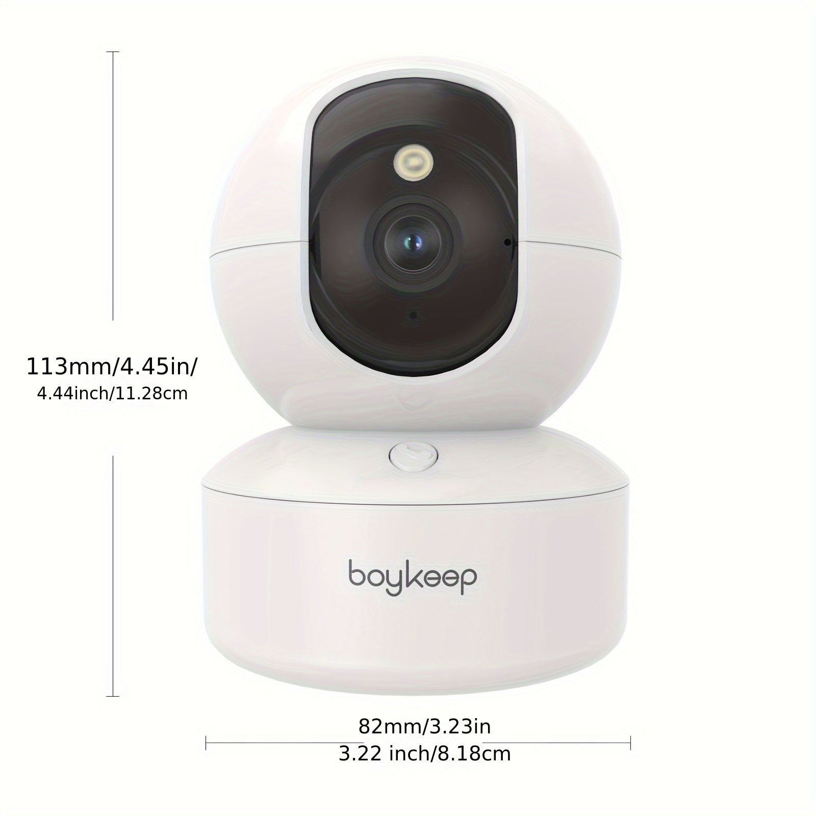 2pcs,BoyKeep 5g/2.4ghz WiFi smart camera, High-definition indoor safety monitor, special safety camera for babies and pets, 360° panoramic surveillance video, night vision, two-way calls, SD card and cloud storage