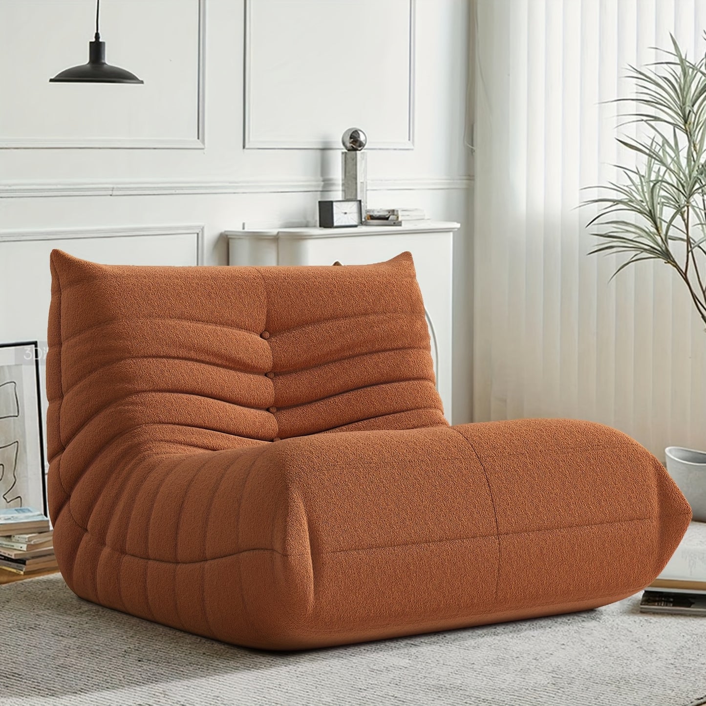 Floor Lazy Sofa Chair with Compressed Sponge Filling – Modular Corner Lounge Seat for Living Room, Bedroom & Office | Single, Double & Three-Seater