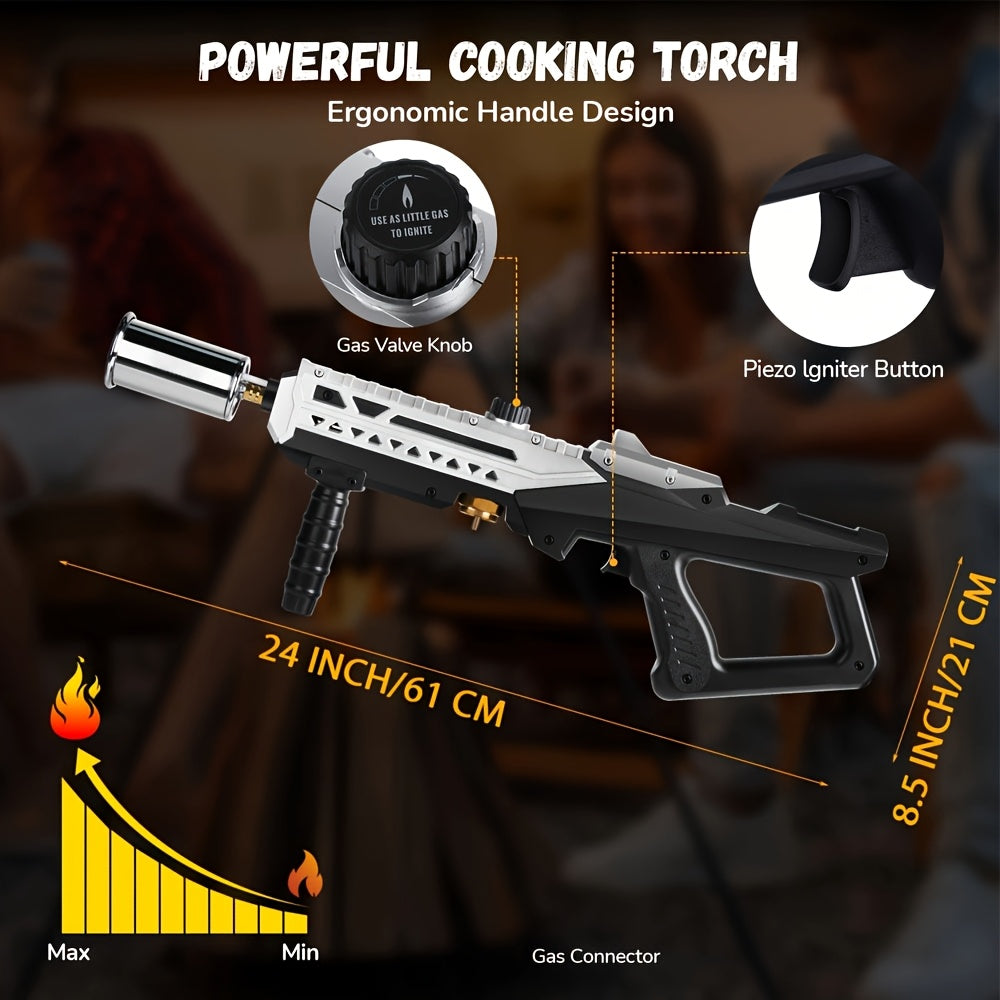 Propane Torch Adjustable Flame 24-Inch – Professional Grade for Grilling, Sous Vide, BBQ, Campfire, Welding & Soldering, One-Click Ignition, Tank Not Included Canada