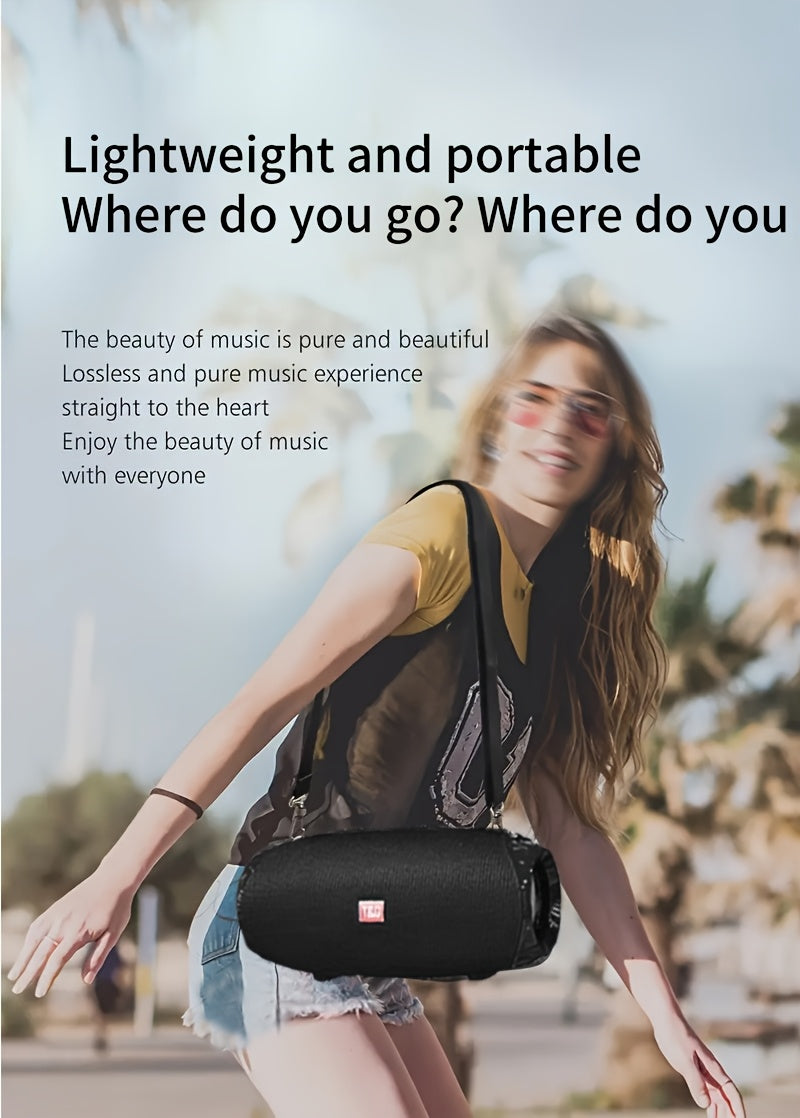 TG534 Dual Speaker Bluetooth Portable Speaker – IPX4 Waterproof, TWS Stereo Pairing, FM Radio, USB & TF Card Playback, 10m Wireless Range – Black, Camouflage, Red & Blue